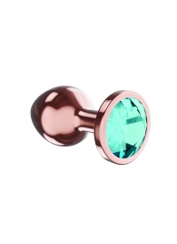Пробка цвета розового золота с малиновым кристаллом Diamond Topaz Shine L - 8,3 см. - Lola Games - купить с доставкой в Петропавловске-Камчатском