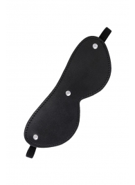 Черная кожаная маска Anonymo с мягким подкладом - ToyFa - купить с доставкой в Петропавловске-Камчатском