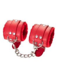 Красные наручники Anonymo из искусственной кожи - ToyFa - купить с доставкой в Петропавловске-Камчатском
