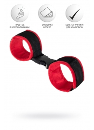 Красно-черные велюровые оковы Anonymo - ToyFa - купить с доставкой в Петропавловске-Камчатском