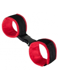 Красно-черные велюровые оковы Anonymo - ToyFa - купить с доставкой в Петропавловске-Камчатском