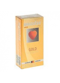 Презервативы Masculan Ultra Gold с золотым напылением и ароматом ванили - 10 шт. - Masculan - купить с доставкой в Петропавловске-Камчатском