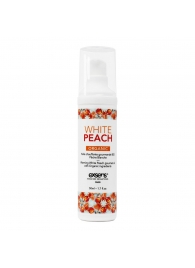 Разогревающее массажное масло Gourmet White Peach Organic с органическими ингредиентами - 50 мл. - Exsens - купить с доставкой в Петропавловске-Камчатском