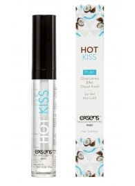 Блеск для губ Hot Kiss Coconut с ароматом кокоса - 7 мл. - Exsens - купить с доставкой в Петропавловске-Камчатском