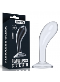 Прозрачный стимулятор простаты Flawless Clear Prostate Plug - 15 см. - Lovetoy - в Петропавловске-Камчатском купить с доставкой