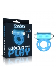 Голубое, светящееся в темноте эрекционное виброкольцо Lumino Play Vibrating Penis Ring - Lovetoy - в Петропавловске-Камчатском купить с доставкой