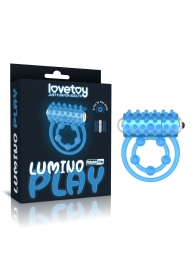 Голубое, светящееся в темноте виброкольцо Lumino Play Vibrating Penis Ring - Lovetoy - в Петропавловске-Камчатском купить с доставкой