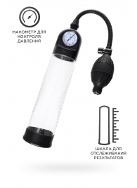 Прозрачная механическая помпа Roald с манометром - Sexus - в Петропавловске-Камчатском купить с доставкой