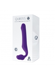 Фиолетовый безремневой страпон Queens L - Adrien Lastic - купить с доставкой в Петропавловске-Камчатском