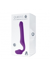 Лиловый безремневой страпон Queens M - Adrien Lastic - купить с доставкой в Петропавловске-Камчатском
