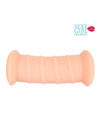 Телесный вибромастурбатор-вагина с комплектом эрекционных колец - Bior toys - в Петропавловске-Камчатском купить с доставкой