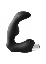 Черный вибромассажер простаты FantASStic Vibrating Prostate Massager - 11,3 см. - Dream Toys - в Петропавловске-Камчатском купить с доставкой