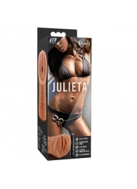 Мастурбатор-вагина цвета карамели Julieta с вибрацией - Blush Novelties - в Петропавловске-Камчатском купить с доставкой