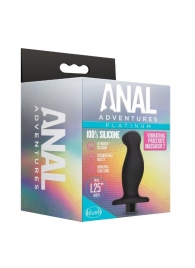 Черный анальный вибромассажёр Silicone Vibrating Prostate Massager 02 - 10,8 см. - Blush Novelties - в Петропавловске-Камчатском купить с доставкой