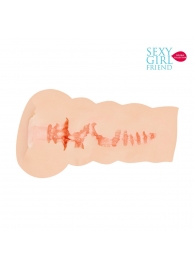 Мастурбатор-вагина телесного цвета с бороздками на внешней части - Bior toys - в Петропавловске-Камчатском купить с доставкой