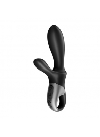 Черный анальный вибратор Heat Climax+ с функцией нагрева - 20,6 см. - Satisfyer - в Петропавловске-Камчатском купить с доставкой