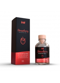Массажный гель с ароматом клубники Strawberry - 30 мл. - INTT - купить с доставкой в Петропавловске-Камчатском