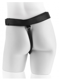 Страпон с телесной насадкой 7  Uncut with Strap on Harness - 18 см. - Pipedream - купить с доставкой в Петропавловске-Камчатском