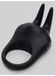 Черное эрекционное виброкольцо Sensation Rechargeable Vibrating Rabbit Love Ring - Fifty Shades of Grey - в Петропавловске-Камчатском купить с доставкой