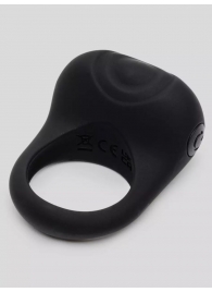Черное эрекционное виброкольцо Sensation Rechargeable Vibrating Love Ring - Fifty Shades of Grey - в Петропавловске-Камчатском купить с доставкой