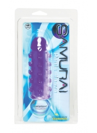 Закрытая фиолетовая насадка с пупырышками SAMURAI PENIS SLEEVE PURPLE - 14,5 см. - NMC - в Петропавловске-Камчатском купить с доставкой