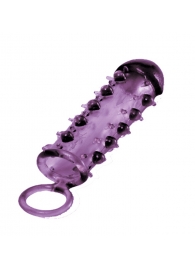 Закрытая фиолетовая насадка с пупырышками SAMURAI PENIS SLEEVE PURPLE - 14,5 см. - NMC - в Петропавловске-Камчатском купить с доставкой