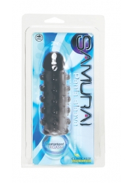 Дымчатая стимулирующая насадка с закрытой головкой SAMURAI PENIS SLEEVE BLACK - 14,5 см. - NMC - в Петропавловске-Камчатском купить с доставкой