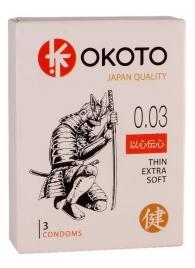 Тонкие презервативы OKOTO Thin Extra Soft - 3 шт. - Sitabella - купить с доставкой в Петропавловске-Камчатском