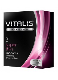 Ультратонкие презервативы VITALIS PREMIUM super thin - 3 шт. - Vitalis - купить с доставкой в Петропавловске-Камчатском
