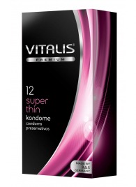 Ультратонкие презервативы VITALIS PREMIUM super thin - 12 шт. - Vitalis - купить с доставкой в Петропавловске-Камчатском