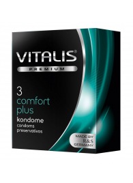 Контурные презервативы VITALIS PREMIUM comfort plus - 3 шт. - Vitalis - купить с доставкой в Петропавловске-Камчатском