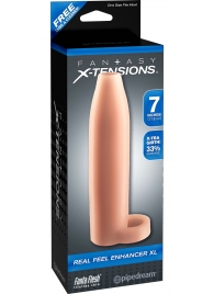 Телесная насадка Real Feel Enhancer XL - 17 см. - Pipedream - в Петропавловске-Камчатском купить с доставкой