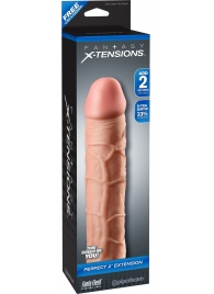 Телесная насадка Fantasy X-tensions Perfect 2  Extension - 20,3 см. - Pipedream - в Петропавловске-Камчатском купить с доставкой