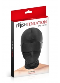 Сплошная маска-шлем с имитацией повязки для глаз - Fetish Tentation - купить с доставкой в Петропавловске-Камчатском