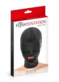Сплошная маска на голову с прорезью для рта - Fetish Tentation - купить с доставкой в Петропавловске-Камчатском