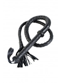 Длинный кожаный кнут с хлопушками на конце - ToyFa - купить с доставкой в Петропавловске-Камчатском