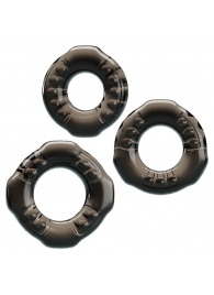 Набор из 3 эластичных дымчатых эрекционных колец - Baile - в Петропавловске-Камчатском купить с доставкой