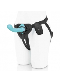 Голубая изогнутая насадка 6in Remote Control Ripple P-Spot G-Spot на черных трусиках - 16 см. - Pegasus - купить с доставкой в Петропавловске-Камчатском