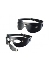 Черная кожаная маска  Новичок - Sitabella - купить с доставкой в Петропавловске-Камчатском