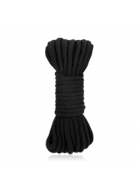 Черная хлопковая веревка для связывания Bondage Rope - 10 м. - Lux Fetish - купить с доставкой в Петропавловске-Камчатском