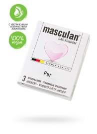 Супертонкие презервативы Masculan Pur - 3 шт. - Masculan - купить с доставкой в Петропавловске-Камчатском