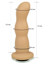 Телесная рельефная насадка Harness - 14,2 см. - LOVETOY (А-Полимер) - купить с доставкой в Петропавловске-Камчатском