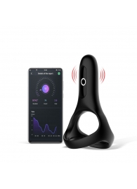 Черное виброкольцо Magic Motion Rise с подхватом мошонки - Magic Motion - в Петропавловске-Камчатском купить с доставкой