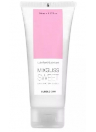 Смазка на водной основе Mixgliss Sweet с ароматом бабл-гам - 70 мл. - Mixgliss - купить с доставкой в Петропавловске-Камчатском