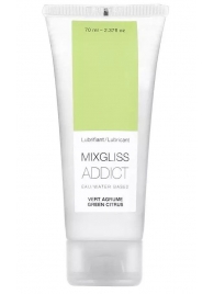 Смазка на водной основе Mixgliss Addict с ароматом цитруса - 70 мл. - Mixgliss - купить с доставкой в Петропавловске-Камчатском