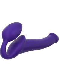 Фиолетовый безремневой страпон Silicone Bendable Strap-On - size S - Strap-on-me - купить с доставкой в Петропавловске-Камчатском