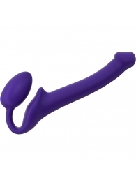 Фиолетовый безремневой страпон Silicone Bendable Strap-On - size S - Strap-on-me - купить с доставкой в Петропавловске-Камчатском