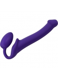 Фиолетовый безремневой страпон Silicone Bendable Strap-On - size M - Strap-on-me - купить с доставкой в Петропавловске-Камчатском