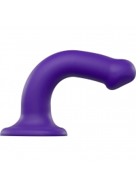 Фиолетовый фаллоимитатор-насадка Strap-On-Me Dildo Dual Density size M - 18 см. - Strap-on-me - купить с доставкой в Петропавловске-Камчатском