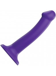 Фиолетовый фаллоимитатор-насадка Strap-On-Me Dildo Dual Density size M - 18 см. - Strap-on-me - купить с доставкой в Петропавловске-Камчатском